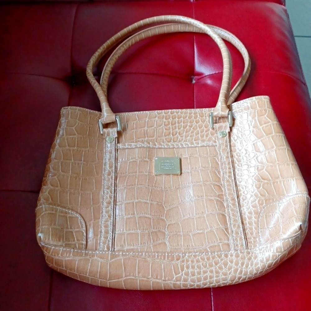 Liz Claiborne Croc Print Shoulder Bag